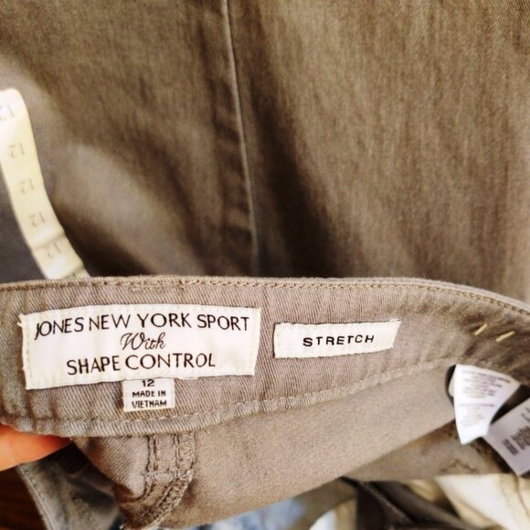 Jones NY Gray Denim Jeans, Shirred Elbow Lngth Top & Floral Kimono SZ 12/Lar NWT - Picture 12 of 16